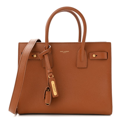 Saint Laurent Grained Calfskin Baby Sac De Jour Supple Canyon 1 of 10