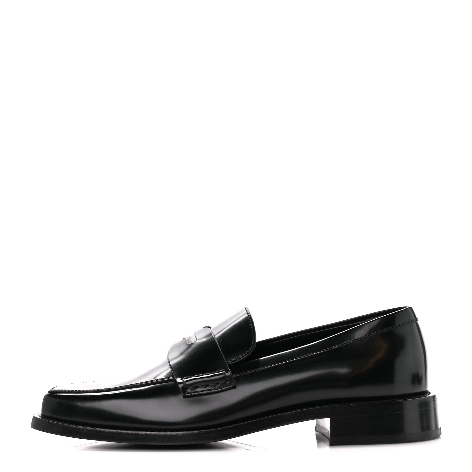 Louis Vuitton Glazed Calfskin Connelly Flat Loafer 39 Black 1 of 9