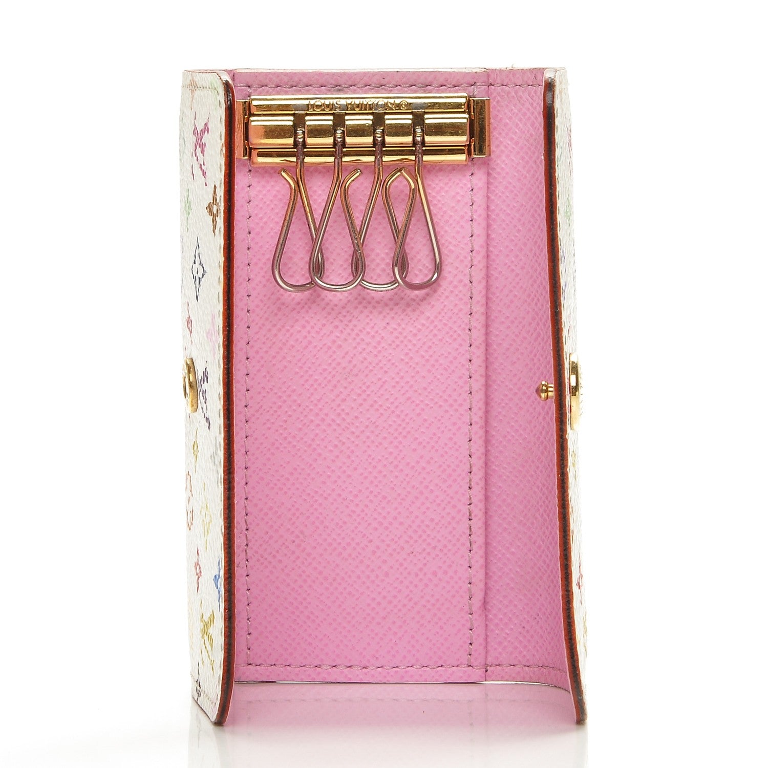 Louis Vuitton Monogram Multicolor Multicles 4 Key Holder White Litchi 5 of 8