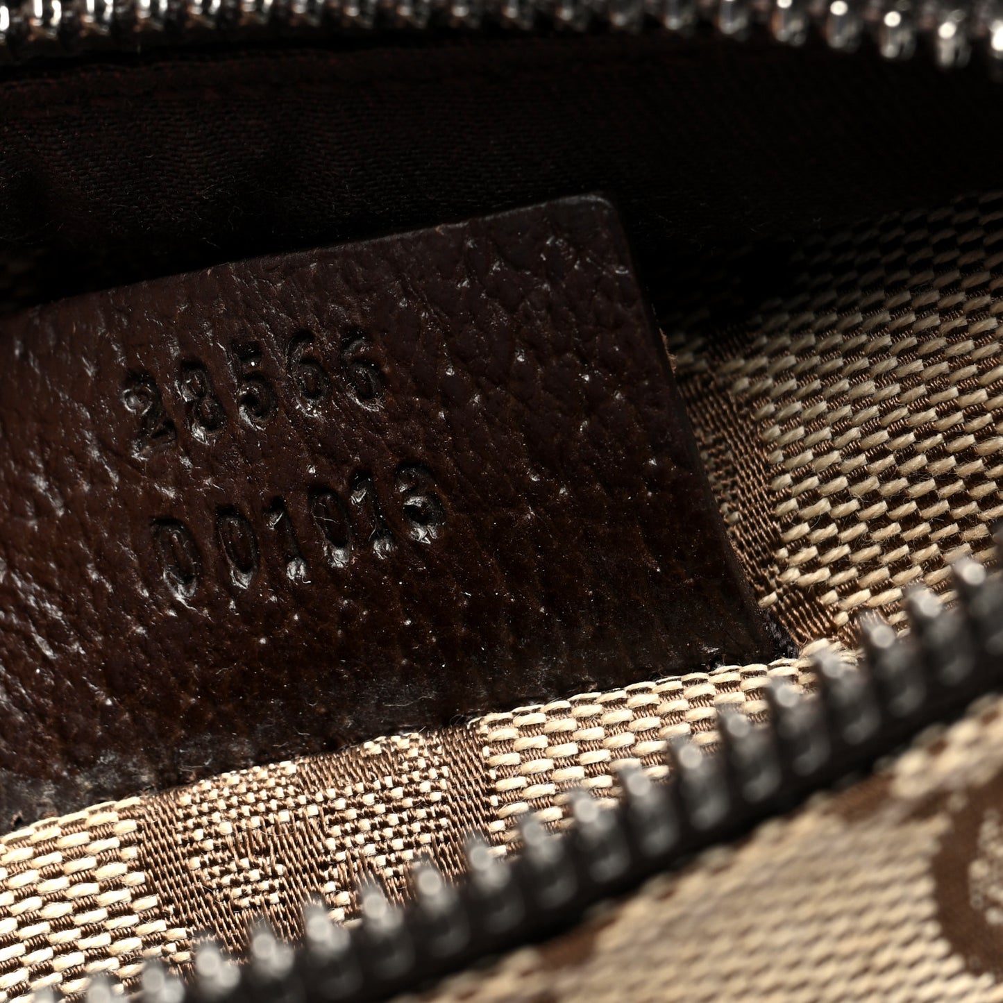 GG Monogram Double Pocket Belt Bag Dark Brown