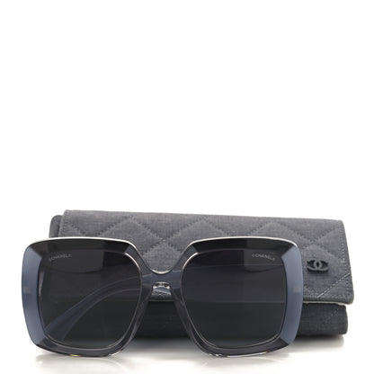 Chanel Acetate Square CC Crystal Sunglasses 71685A Grey 7 of 7