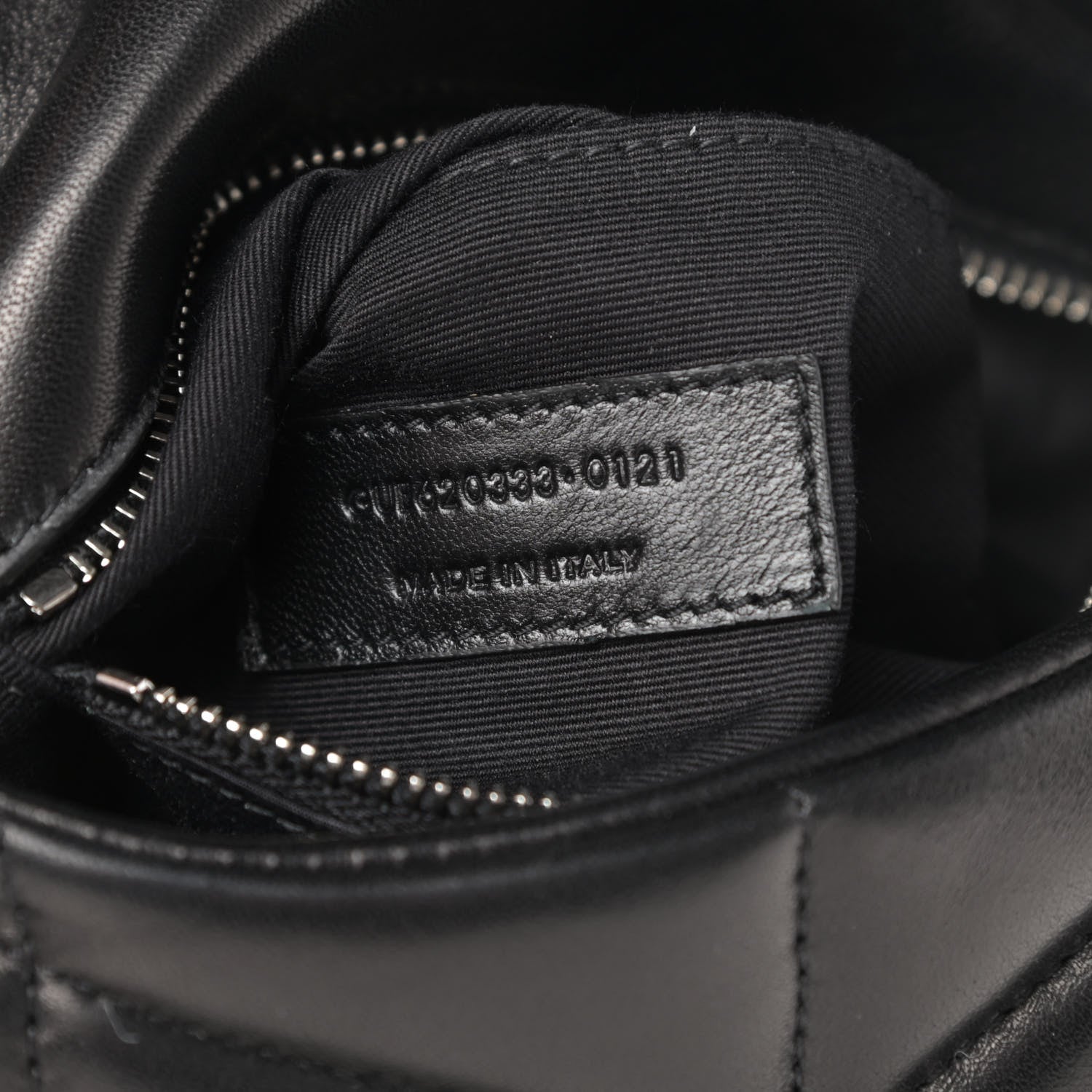 Saint Laurent Lambskin Quilted Toy Loulou Puffer Monogram Chain Satchel Black 7 of 11