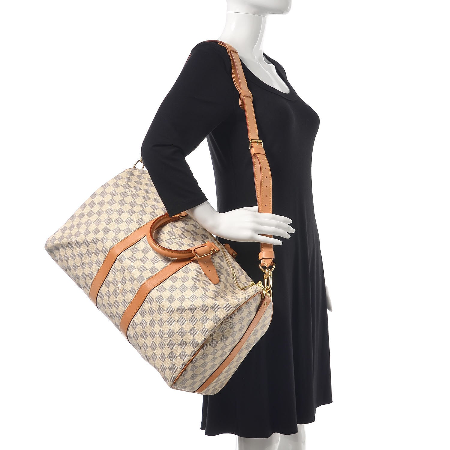 Louis Vuitton Damier Azur Keepall Bandouliere 45 3 of 15