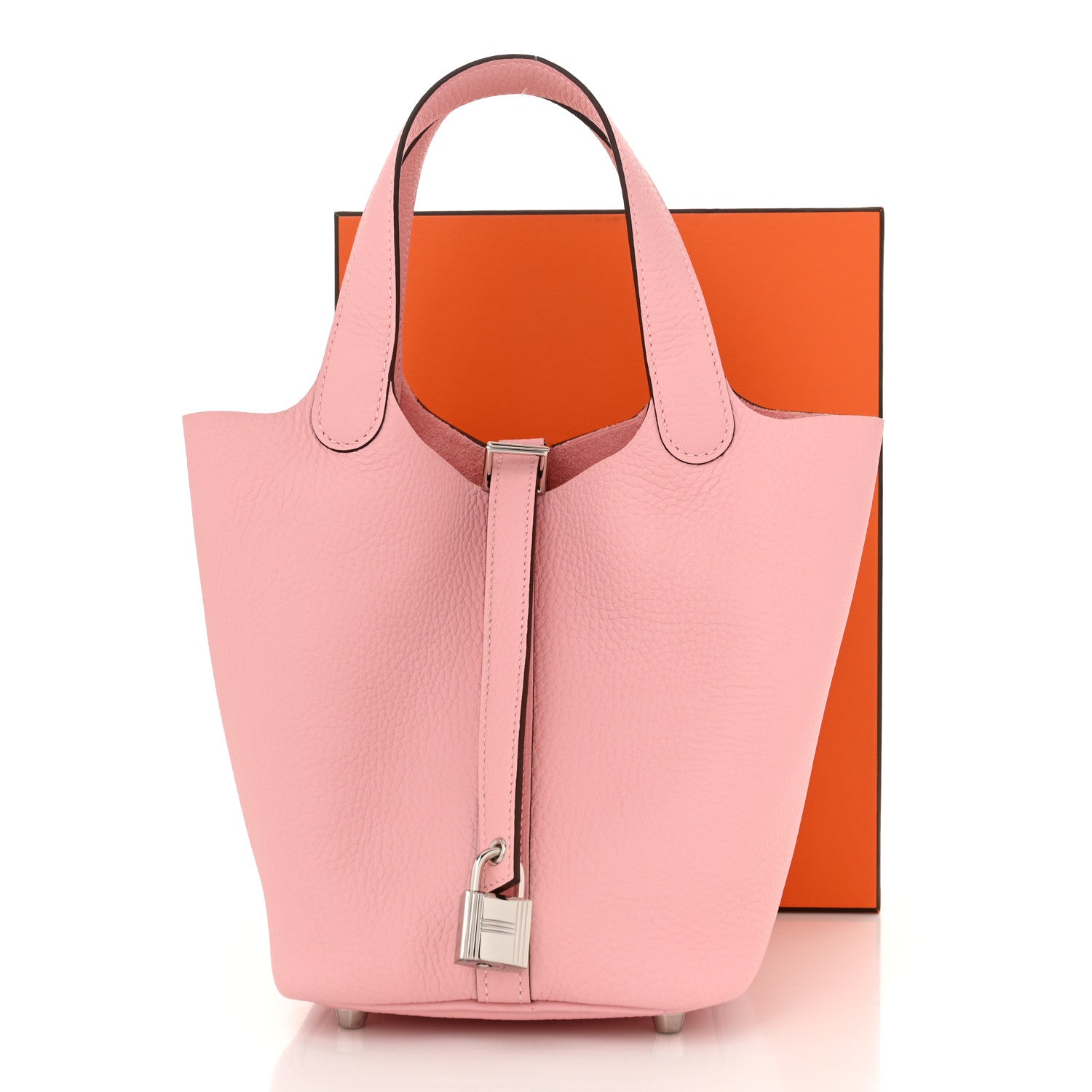 Hermes Taurillon Clemence Picotin Lock 18 PM Rose Sakura 11 of 11