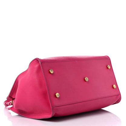Saint Laurent Calfskin Small Monogram Cabas Fuchsia 5 of 16