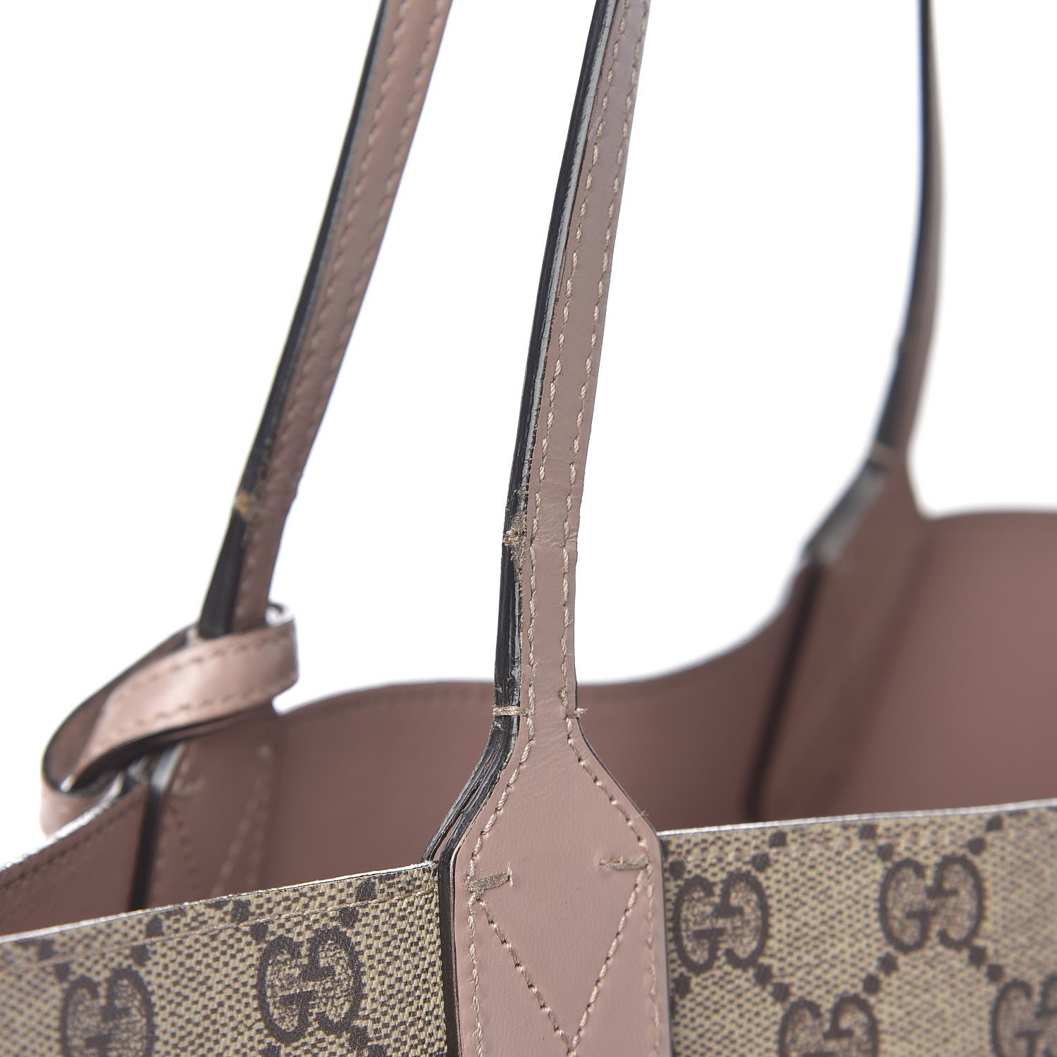 Gucci Calfskin GG Supreme Monogram Large Reversible Tote Dark Cipria 18 of 21