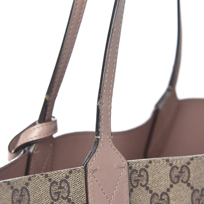Gucci Calfskin GG Supreme Monogram Large Reversible Tote Dark Cipria 18 of 21