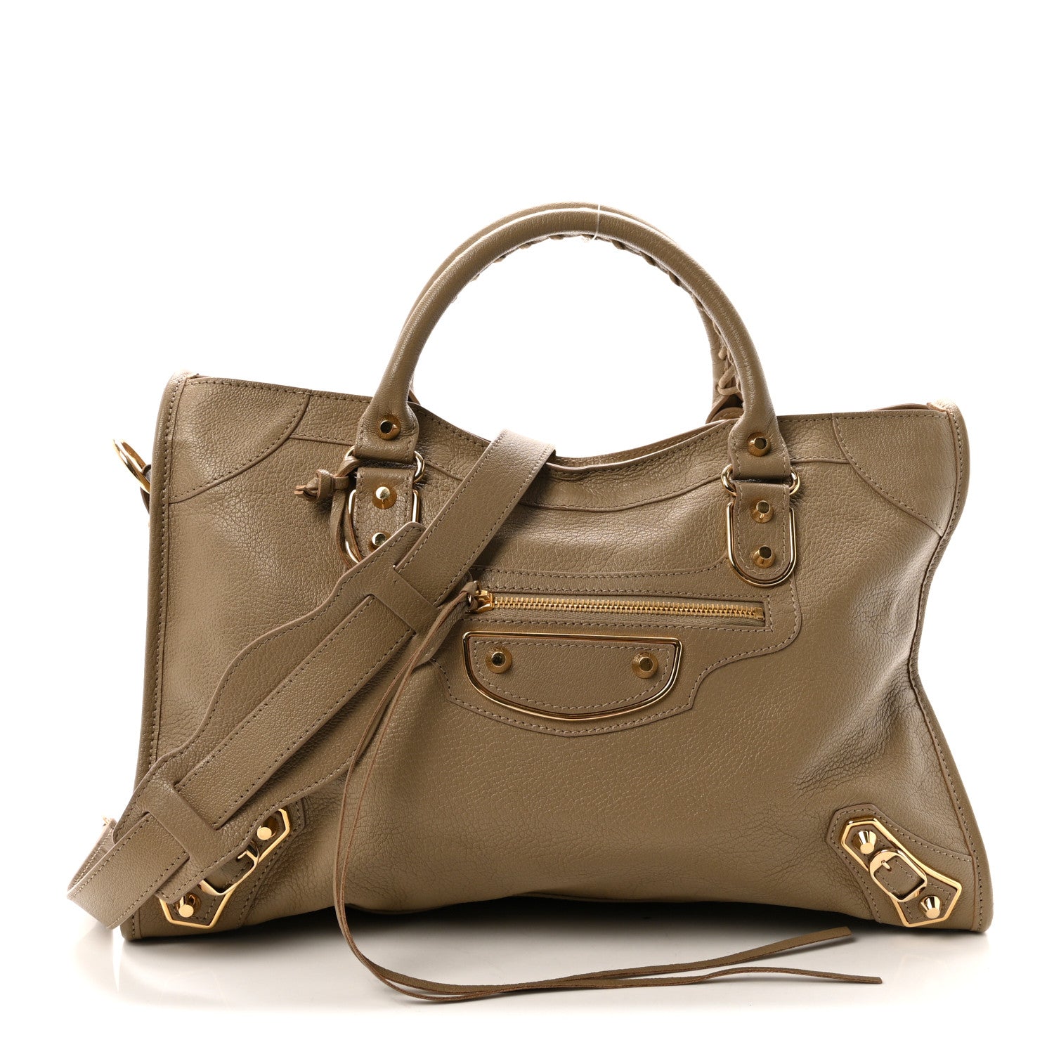 Balenciaga Chevre Gold Metallic Edge Hardware City Beige Latte 1 of 11