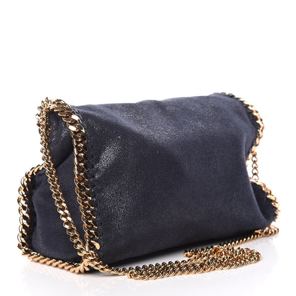 Stella McCartney Shaggy Deer Mini Falabella Fold Over Tote Navy 4 of 10