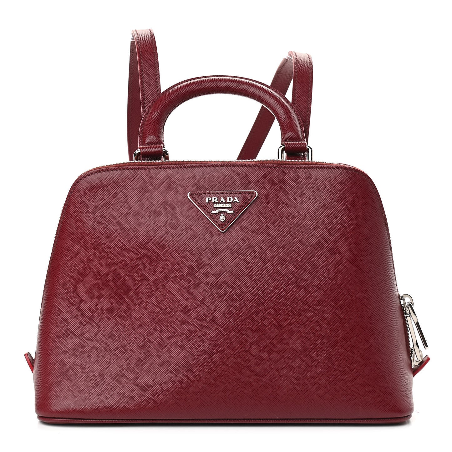 Saffiano Lux Promenade Backpack Cherry