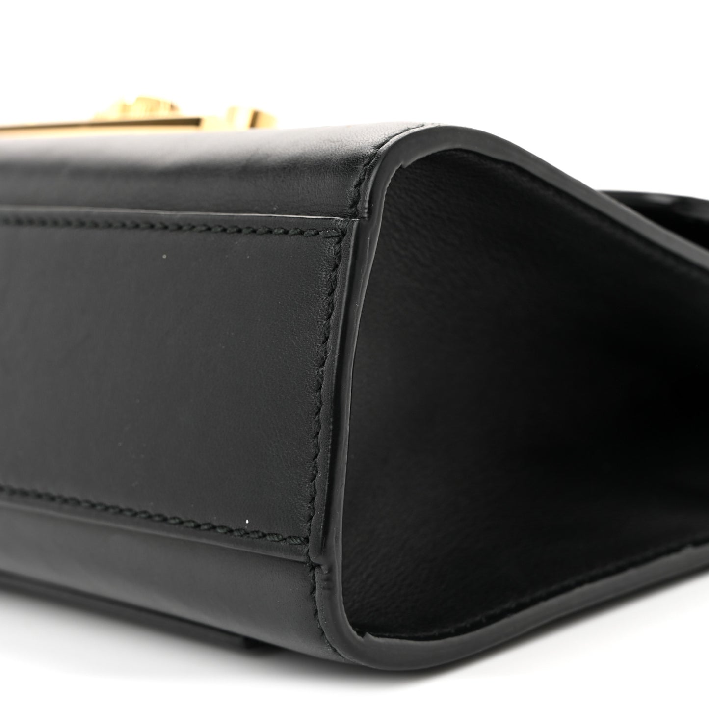 Calfskin Small Padlock Shoulder Bag Black
