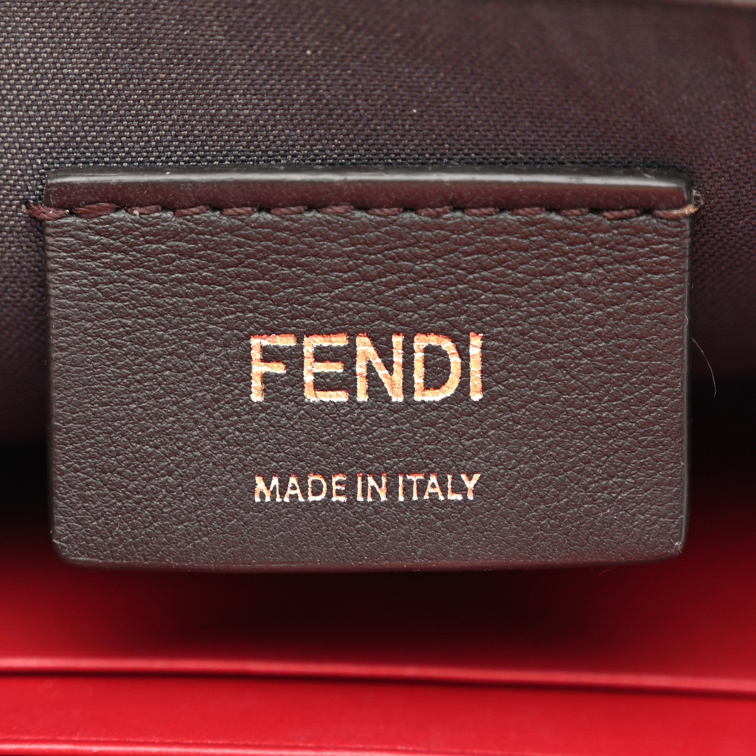 Fendi Vitello Cruise F is Fendi Bi-Color FF 1974 Embossed Envelope Belt Bag Maya Black Fragola 6 of 14