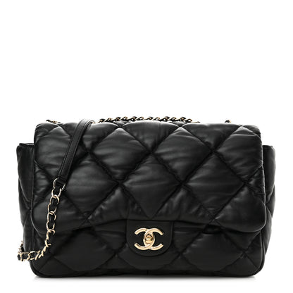Chanel Calfskin Quilted Large Bubbly Flap Black 1 of 13