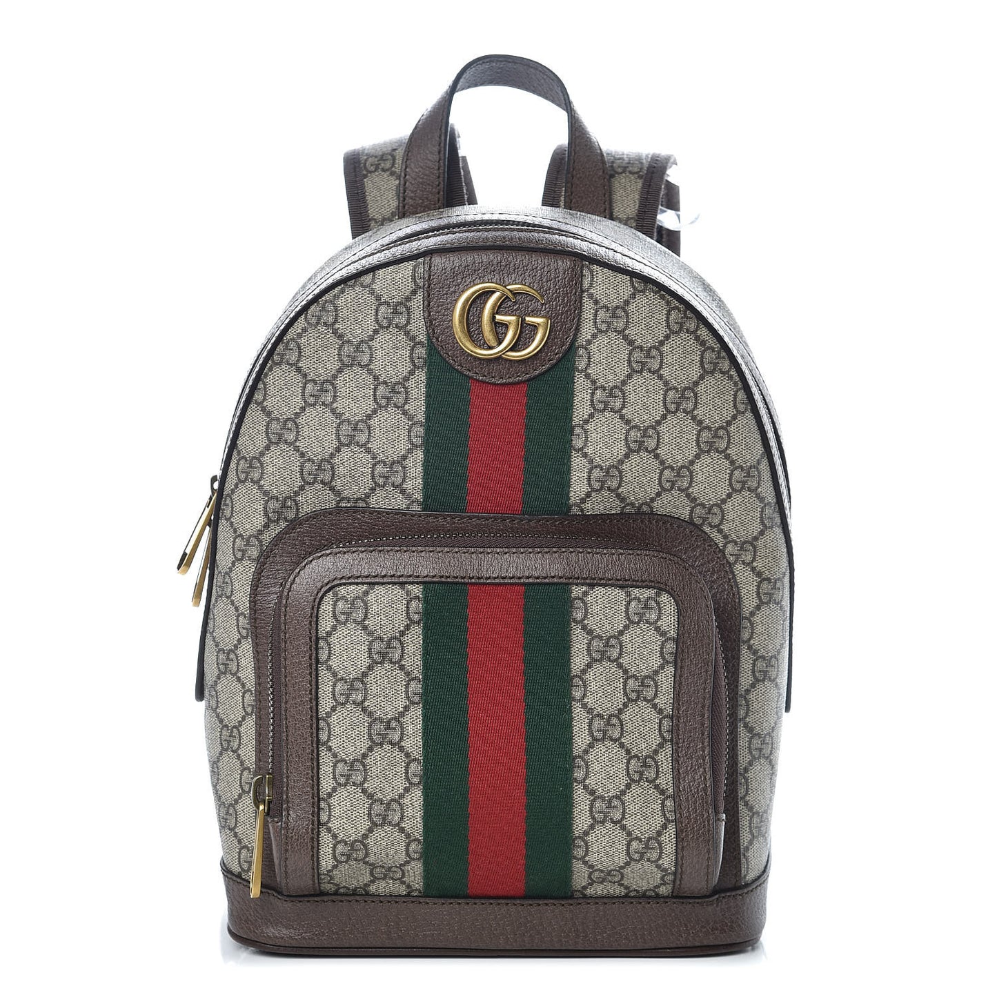 GG Supreme Monogram Calfskin Web Small Ophidia Day Backpack Beige Ebony New Acero