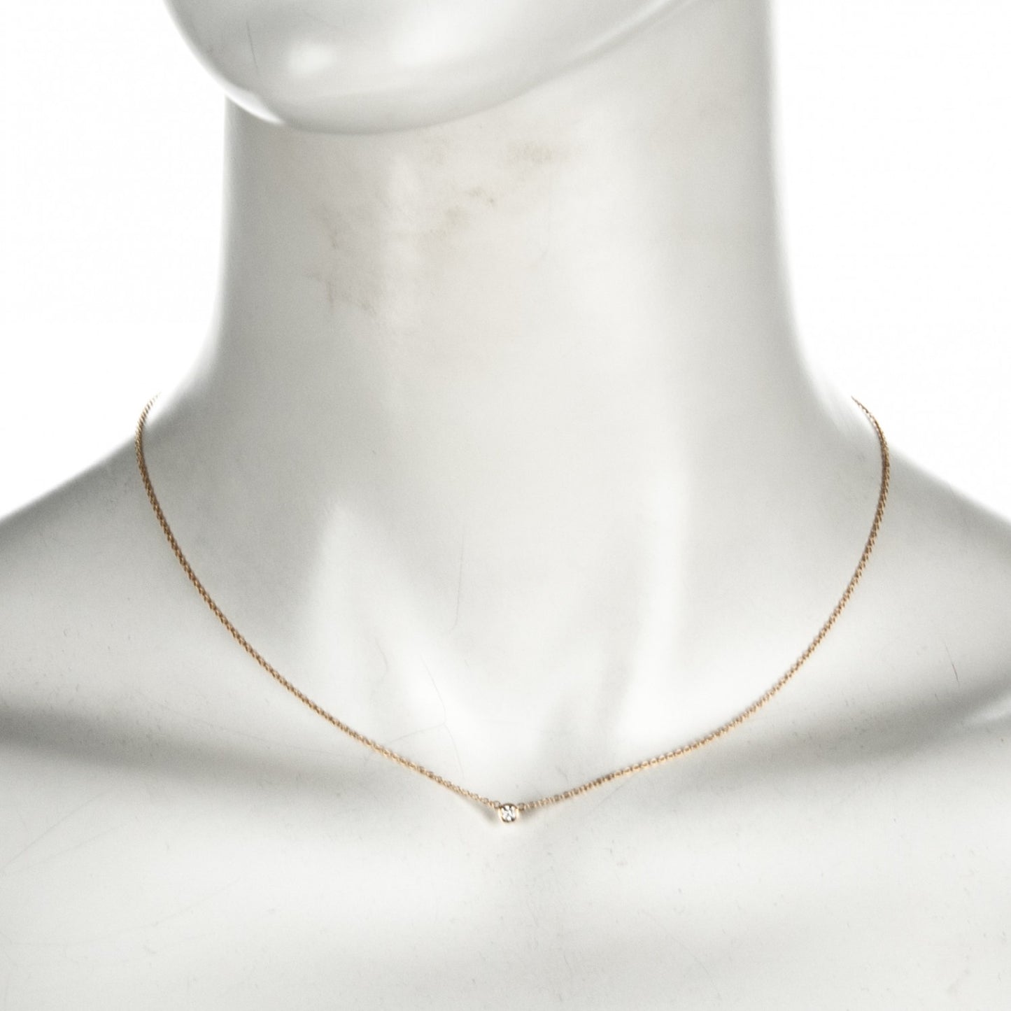18K Yellow Gold Diamond .06ct Elsa Peretti Diamonds by the Yard Pendant Necklace