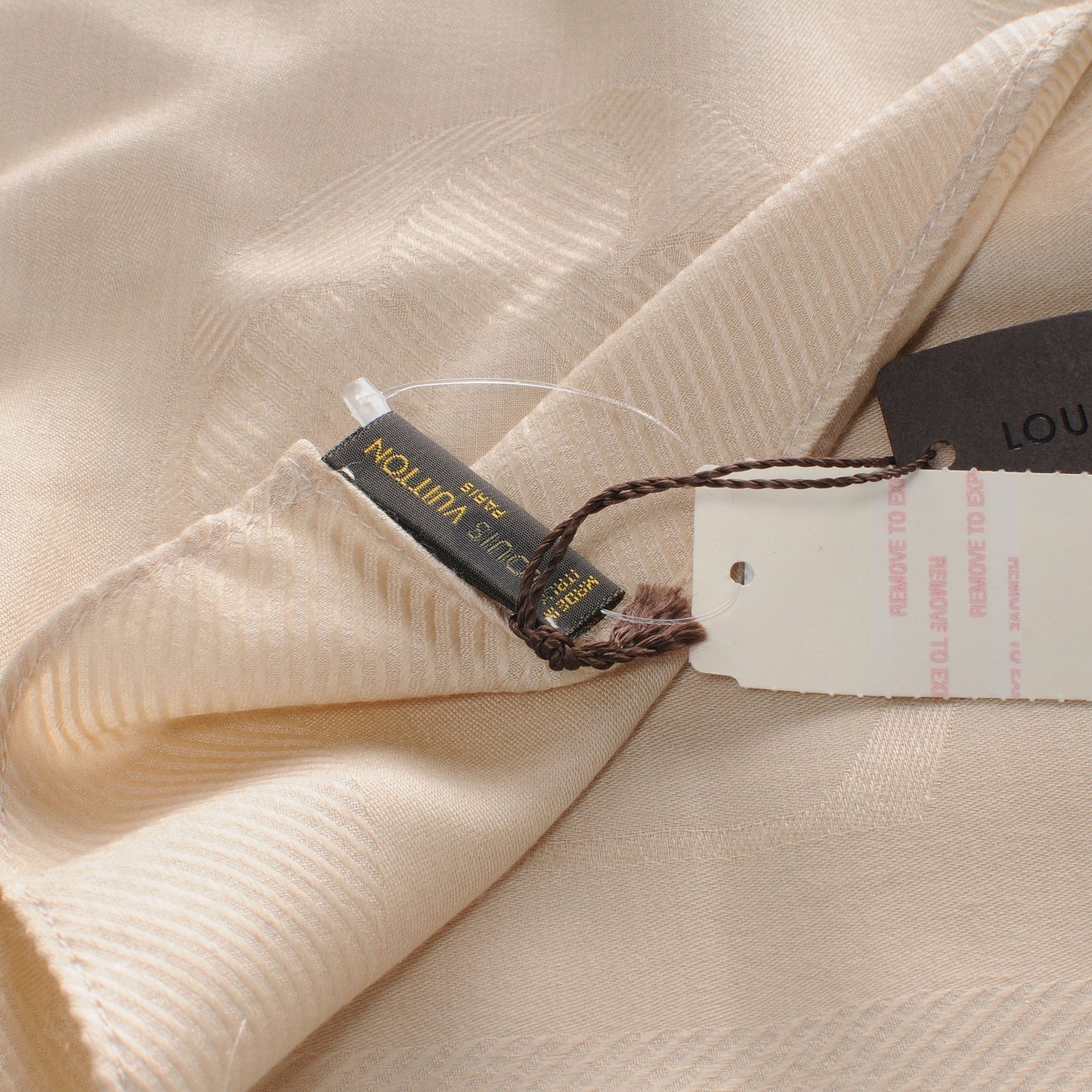 Cashmere Silk Etole Jali Shawl Beige