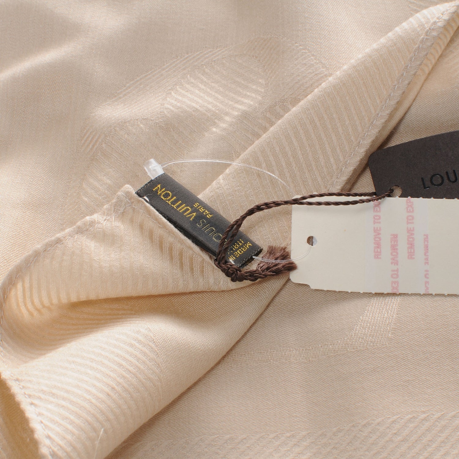 Louis Vuitton Cashmere Silk Etole Jali Shawl Beige 4 of 5
