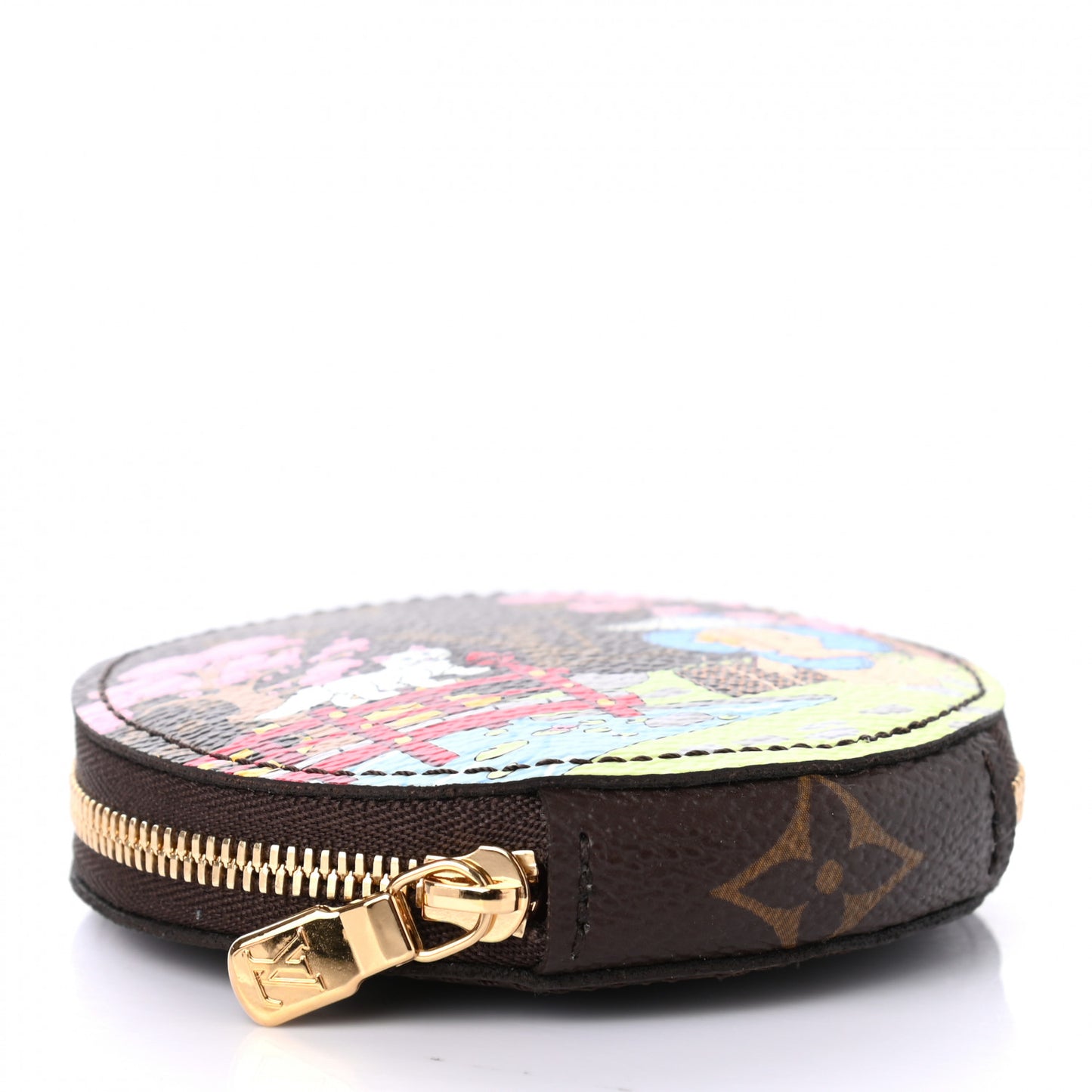 Monogram 2021 Christmas Animation Japanese Garden Round Coin Purse Wisteria Pink
