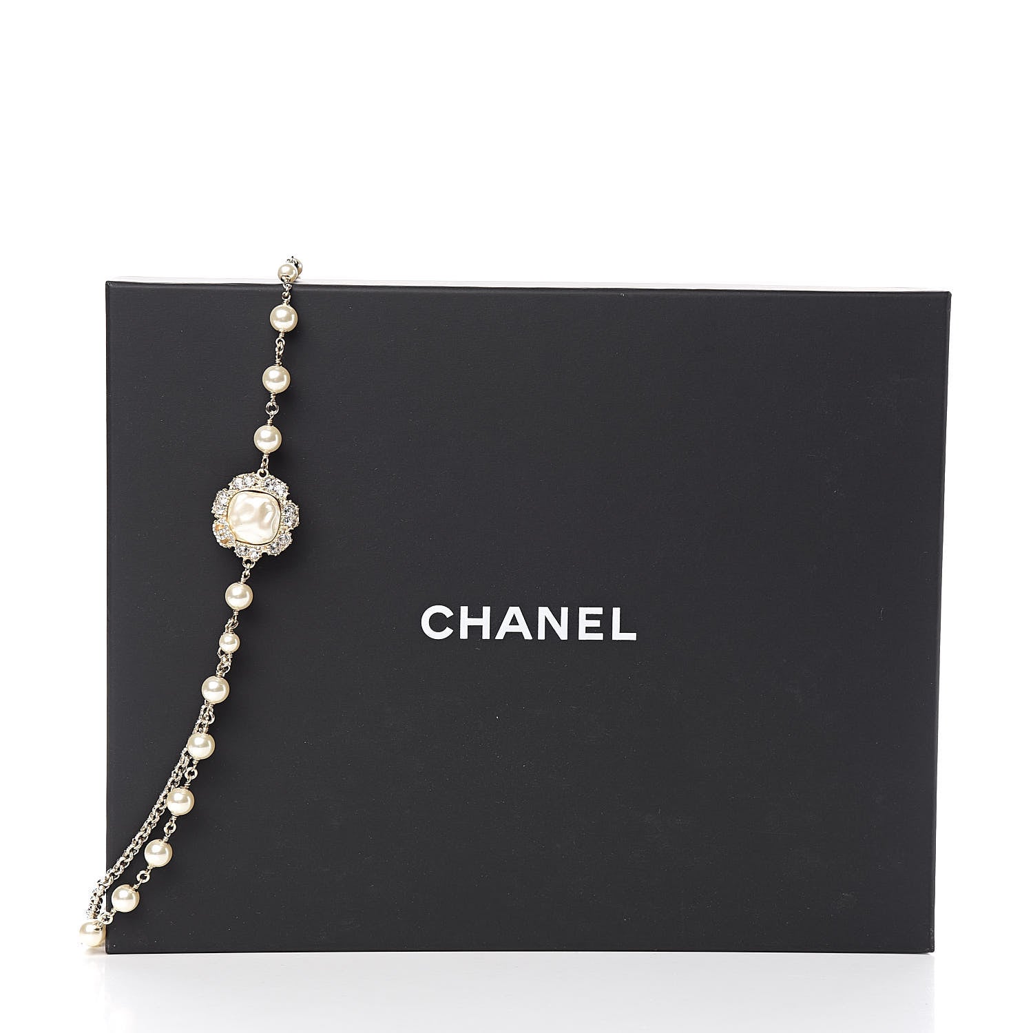 Chanel Pearl Crystal Camellia Express Multistrand Necklace Gold 5 of 5