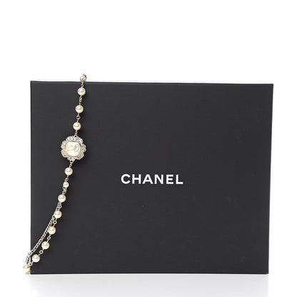 Chanel Pearl Crystal Camellia Express Multistrand Necklace Gold 5 of 5