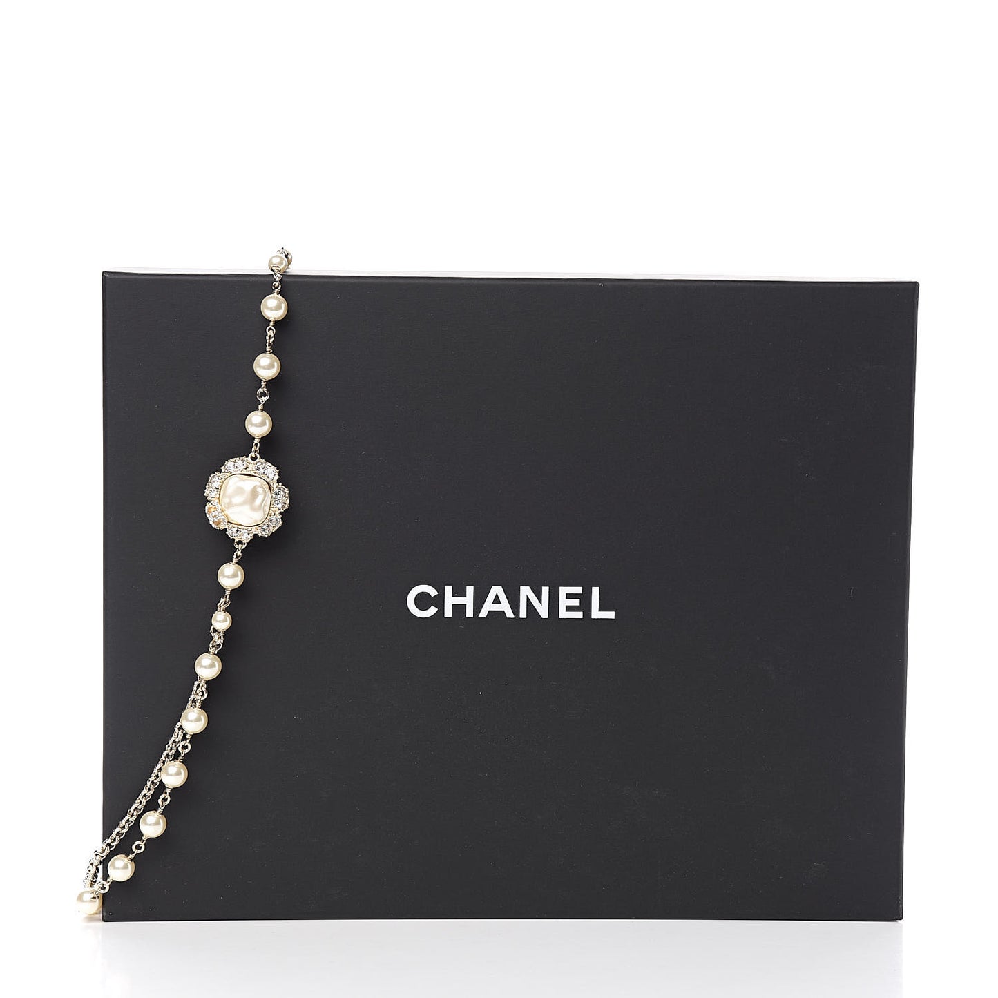 Pearl Crystal Camellia Express Multistrand Necklace Gold