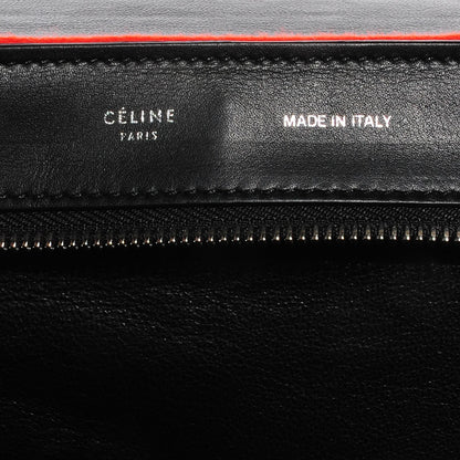 Celine Calfskin Wool Colorblock Medium Trapeze Tri-Color 6 of 9