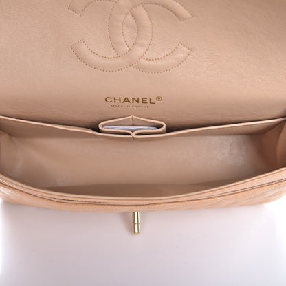 Chanel Caviar Quilted Jumbo Double Flap Beige 6 of 9