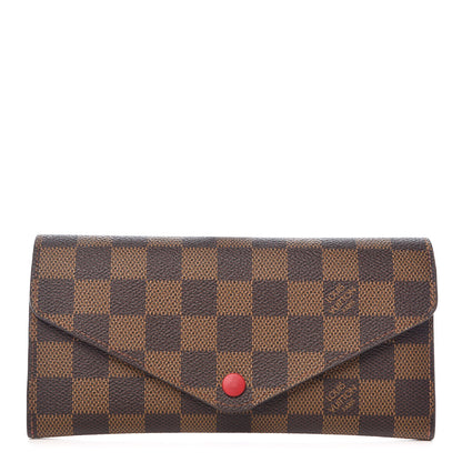 Louis Vuitton Damier Ebene Josephine Wallet Red 1 of 11
