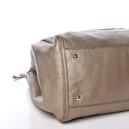 Gucci Metallic Pebbled Calfskin Large Soho Shoulder Bag Golden Beige 5 of 15