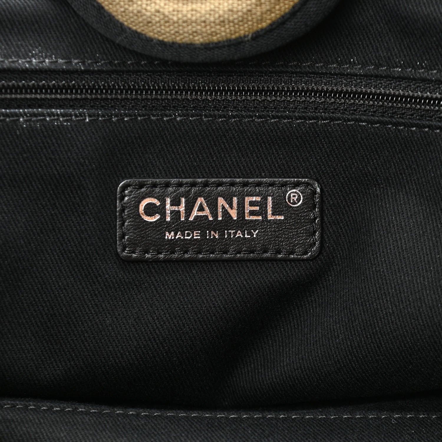 Chanel Canvas Medium Deauville Tote Beige Black 7 of 11