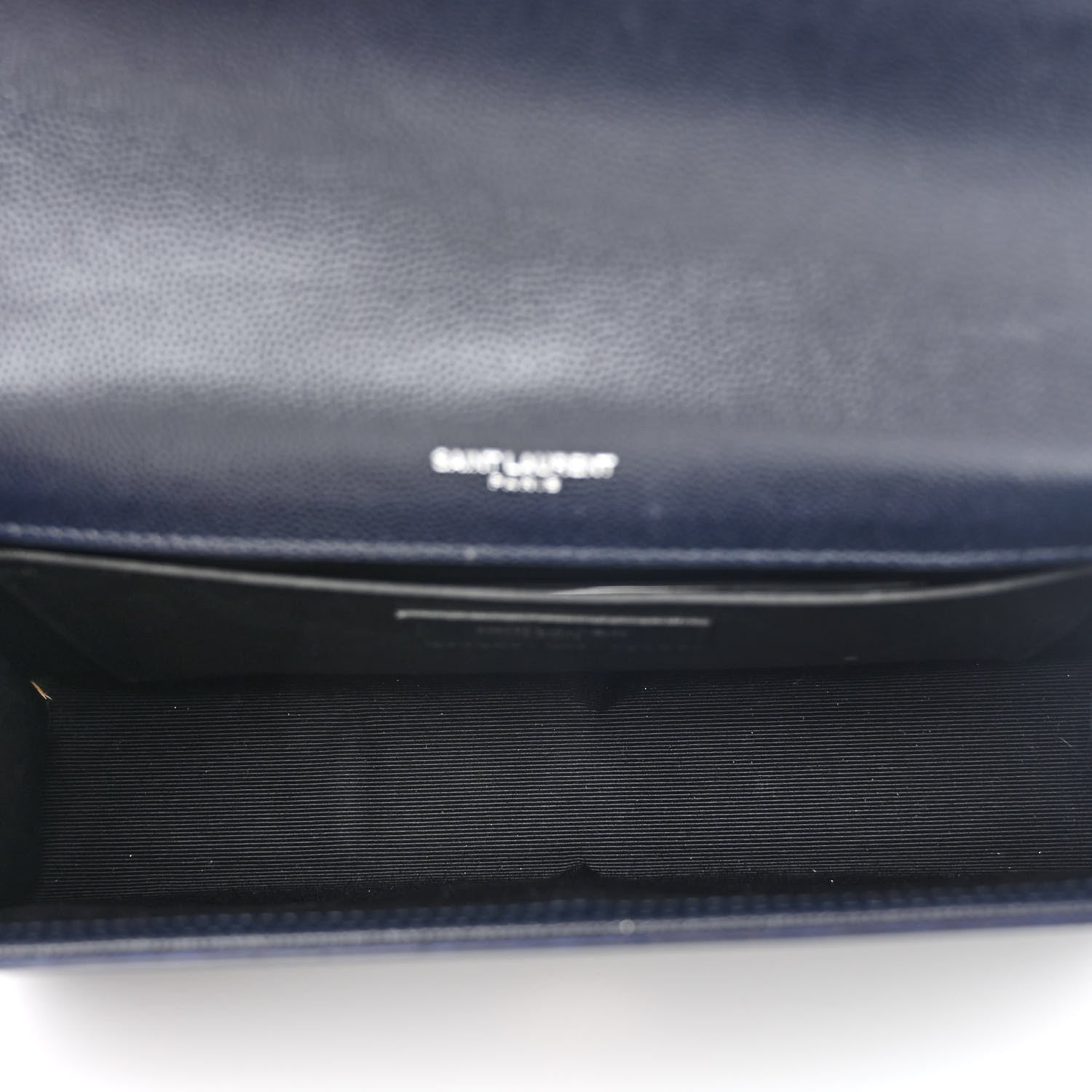 Saint Laurent Grain De Poudre Medium Classic Monogram Kate Satchel Deep Marine 5 of 10