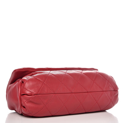 Chanel Calfskin Quilted CC Curvy Flap Red 4 of 7
