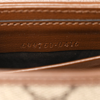 Gucci GG Supreme Monogram Azalea Calfskin Web Horsebit 1955 Wallet On Strap Beige Ebony Brown Sugar 7 of 11
