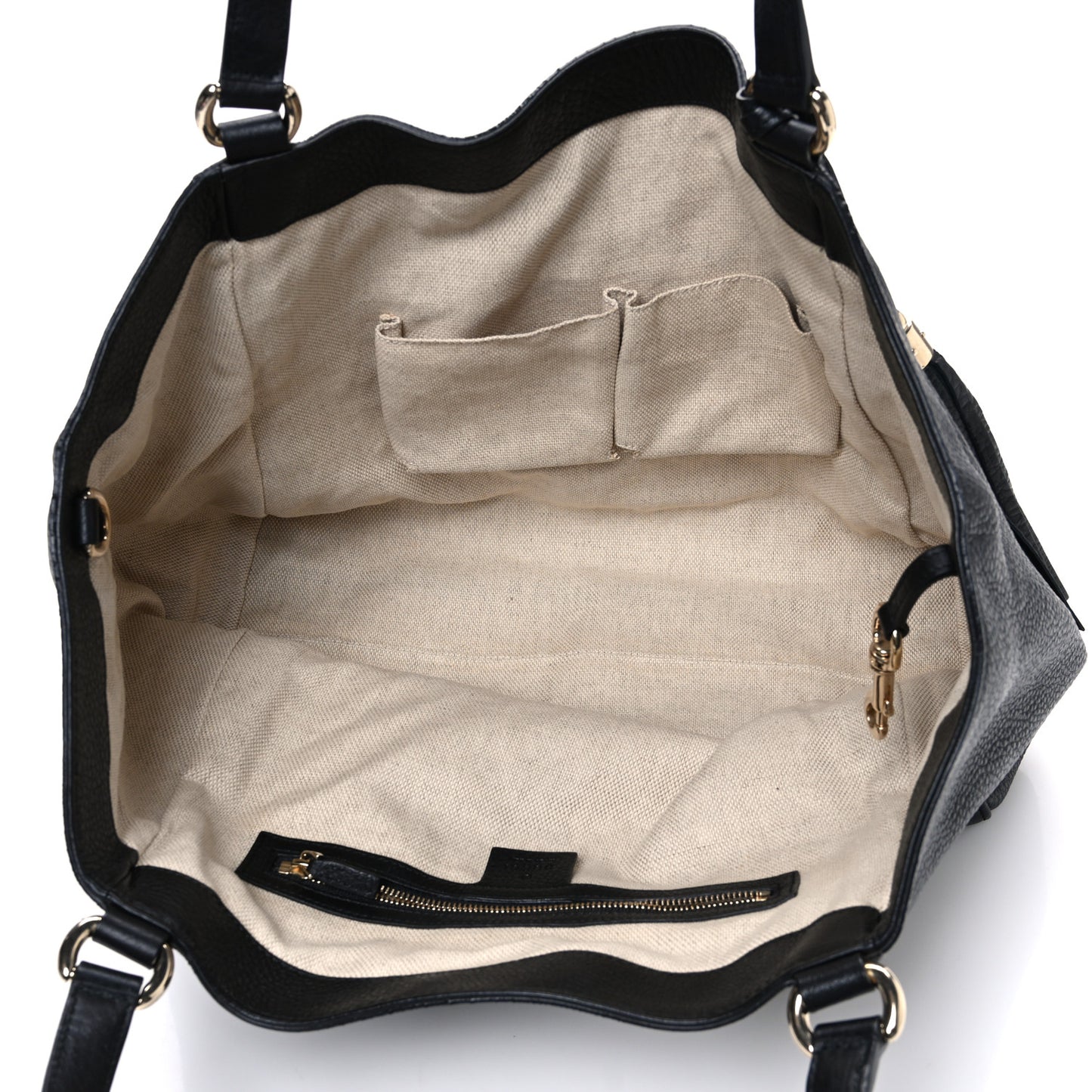 Pebbled Calfskin Medium Soho Shoulder Bag Black