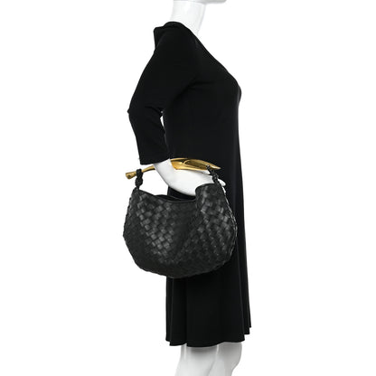 Bottega Veneta Nappa Intrecciato Sardine Bag Black 2 of 13