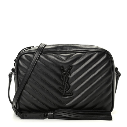 Saint Laurent Calfskin Matelasse Monogram Lou Camera Bag Black 1 of 9