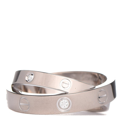 Cartier 18K White Gold 6 Diamonds LOVE Ring 47 4 3 of 6