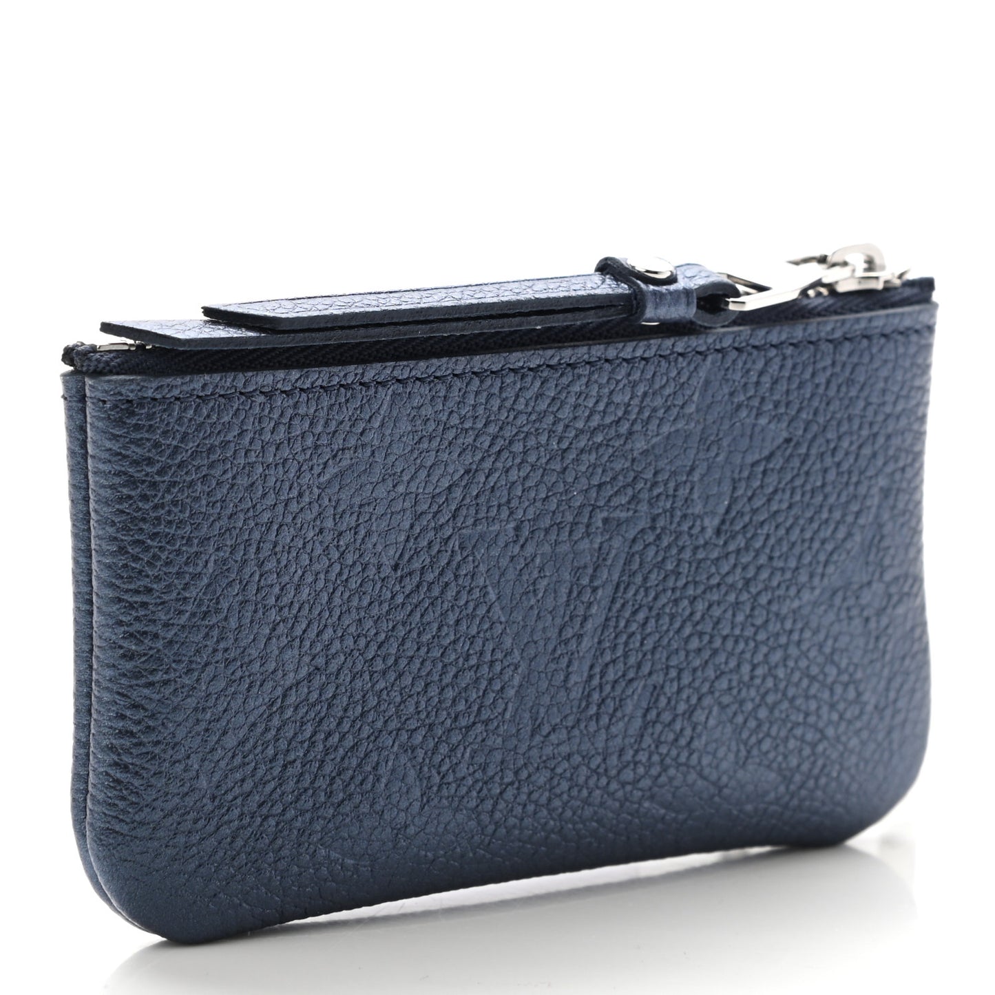 Metallic Empreinte Monogram Giant Key Pouch Navy Nacre