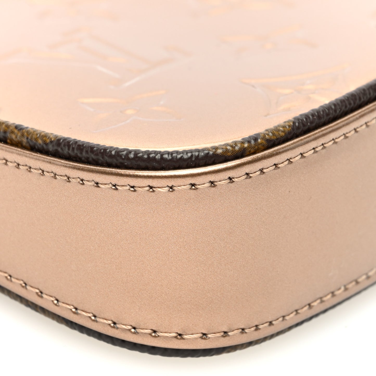 Metallic Vernis Mini Pochette Accessories Rose Gold