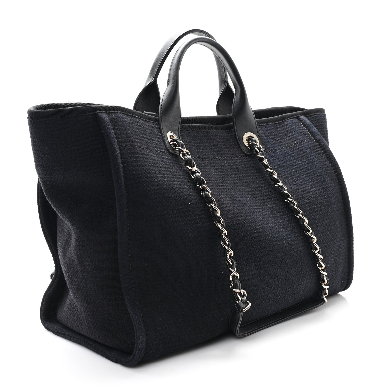 Chanel Mixed Fibers Medium Deauville Tote Black 3 of 11