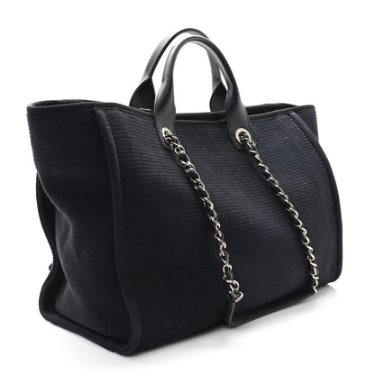 Chanel Mixed Fibers Medium Deauville Tote Black 3 of 11