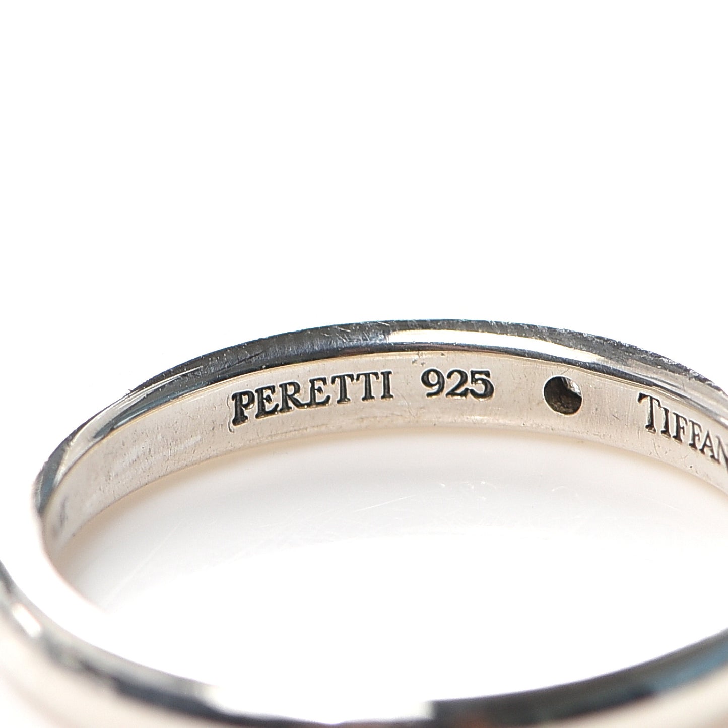 Sterling Silver Diamond Elsa Peretti Band Ring 50 5.5