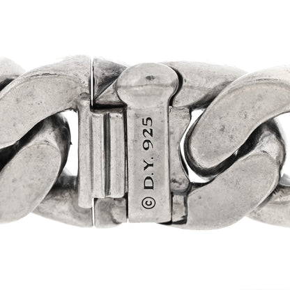 David Yurman Sterling Silver Diamond Pave Curb Link ID Bracelet 3 of 3