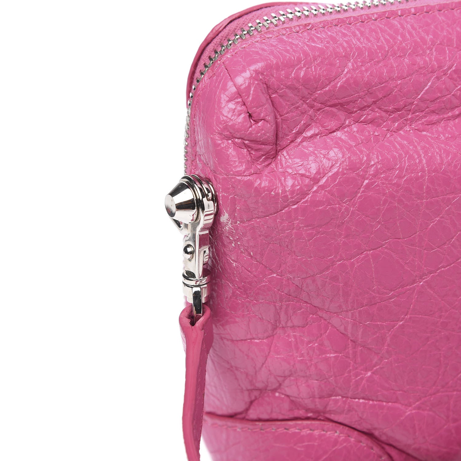 Balenciaga Agneau Arena Classic Silver Hardware XS Reporter Crossbody Rose Flamingo 9 of 9