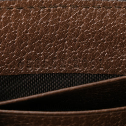 Gucci GG Supreme Monogram Textured Dollar Calfskin Web Ophidia Zip Around Card Case Wallet Beige Ebony New Acero 7 of 7