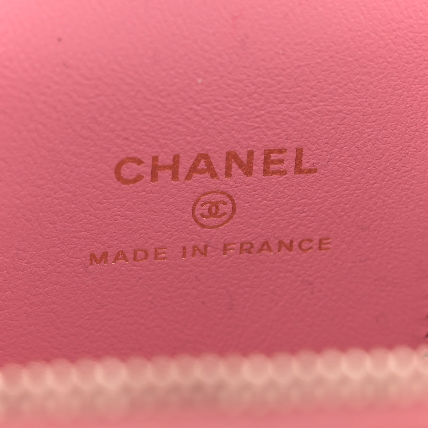 Lambskin Quilted Top Handle Mini Vanity Case With Chain Pink