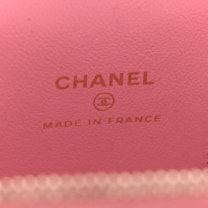 Chanel Lambskin Quilted Top Handle Mini Vanity Case With Chain Pink 6 of 11