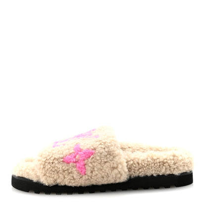 Louis Vuitton Shearling Paseo Flat Comfort Mule 36 Beige 1 of 9