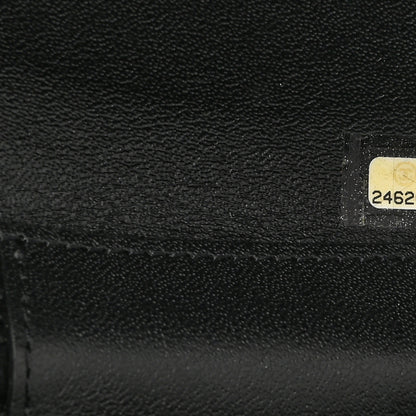 Chanel Lambskin Embroidered Chevron Quilted La Pausa Tassel Clutch Black 7 of 10