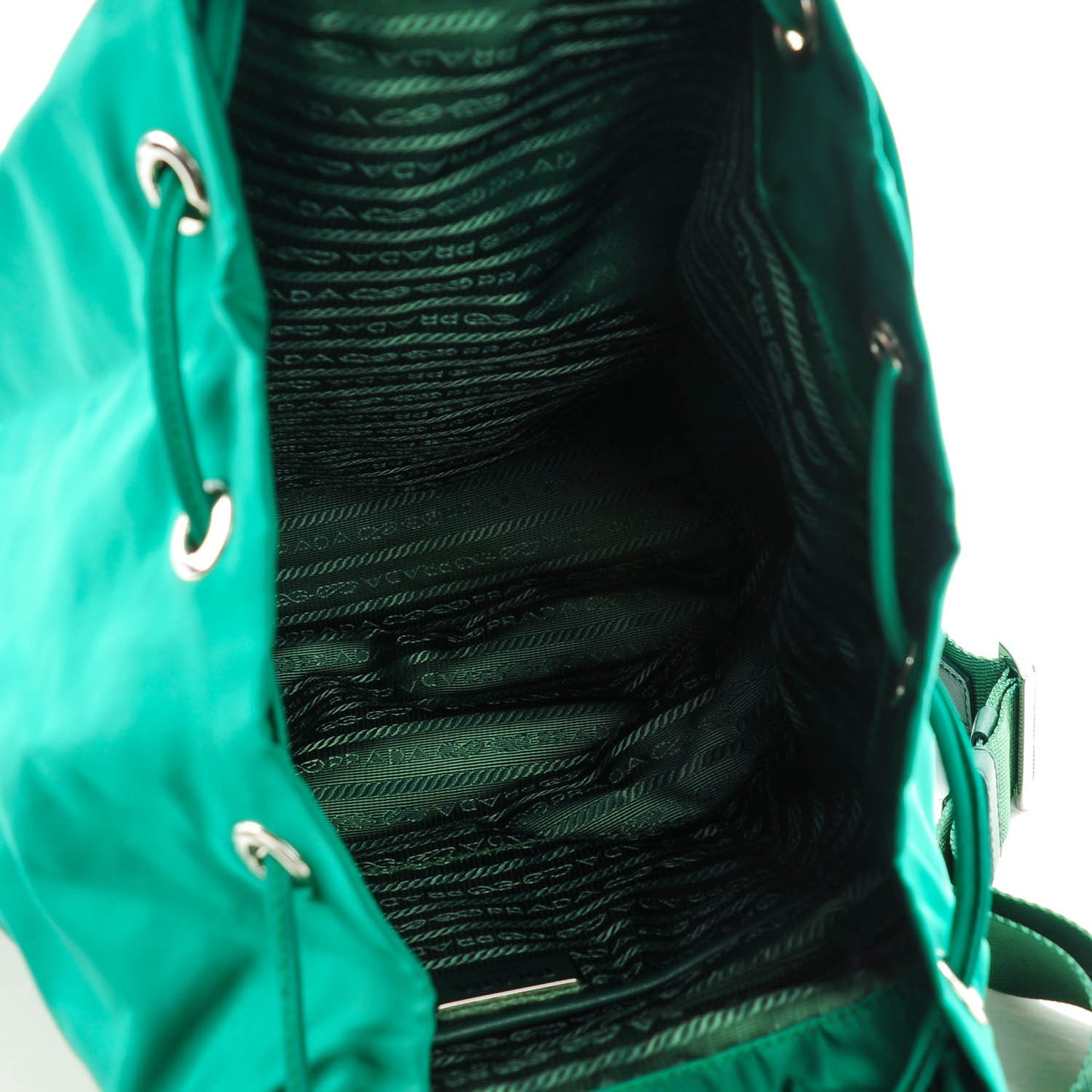 Nylon Vela Saffiano Cinch Backpack Oleandro
